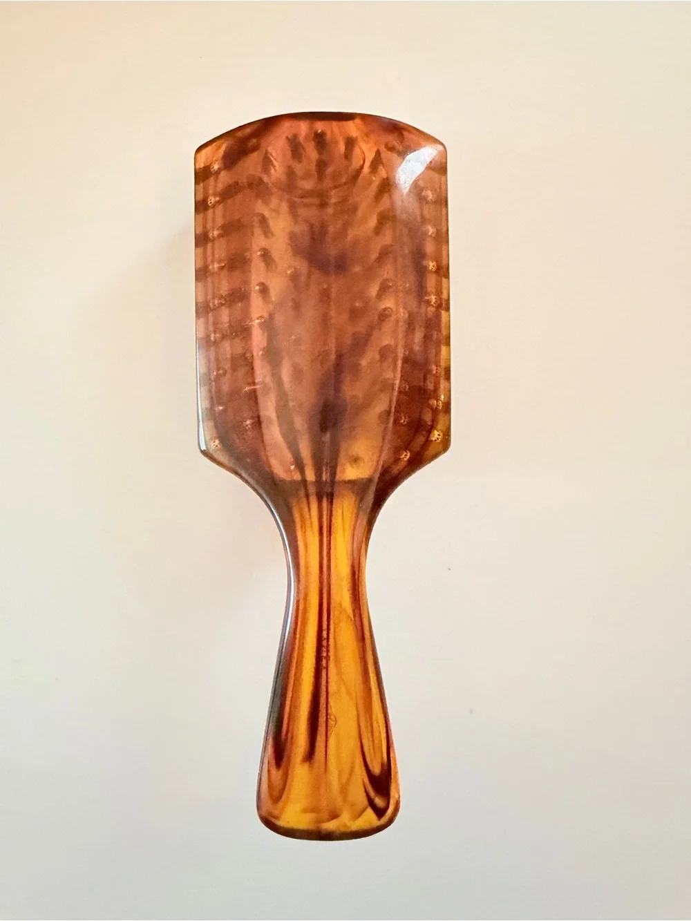 Vintage Stanley Tynex Short Paddle Hair Brush Amber Tortoiseshell 5.75”